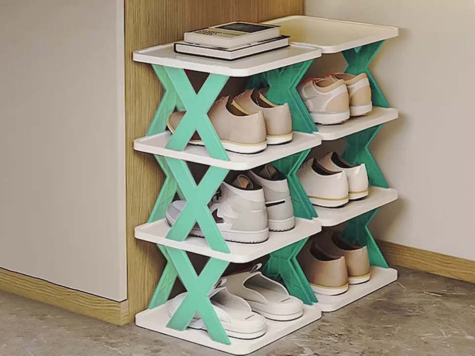 VELTORA 9-tier space-saving shoe rack product demonstration